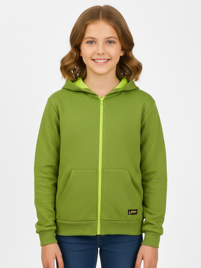 Girls Fleece Full Zipper Sweatshirt