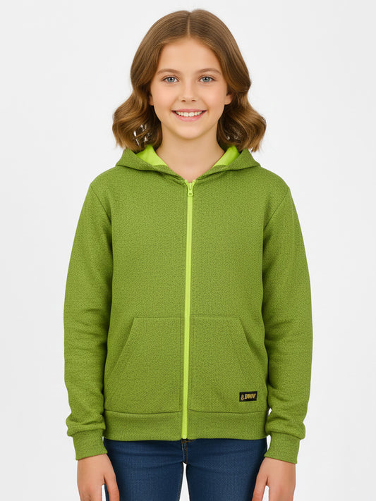 Girls Fleece Full Zipper Sweatshirt