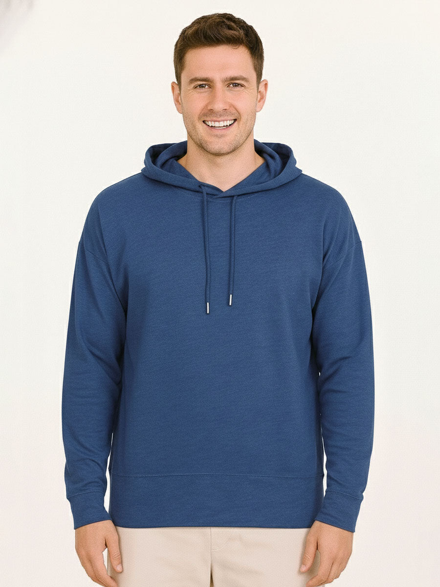 Mens Hooded T Shirt Navy
