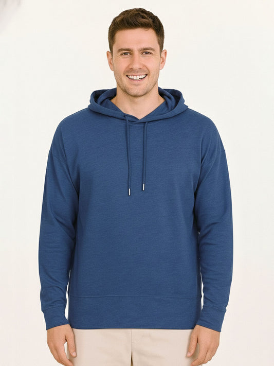 Mens Hooded T Shirt Navy