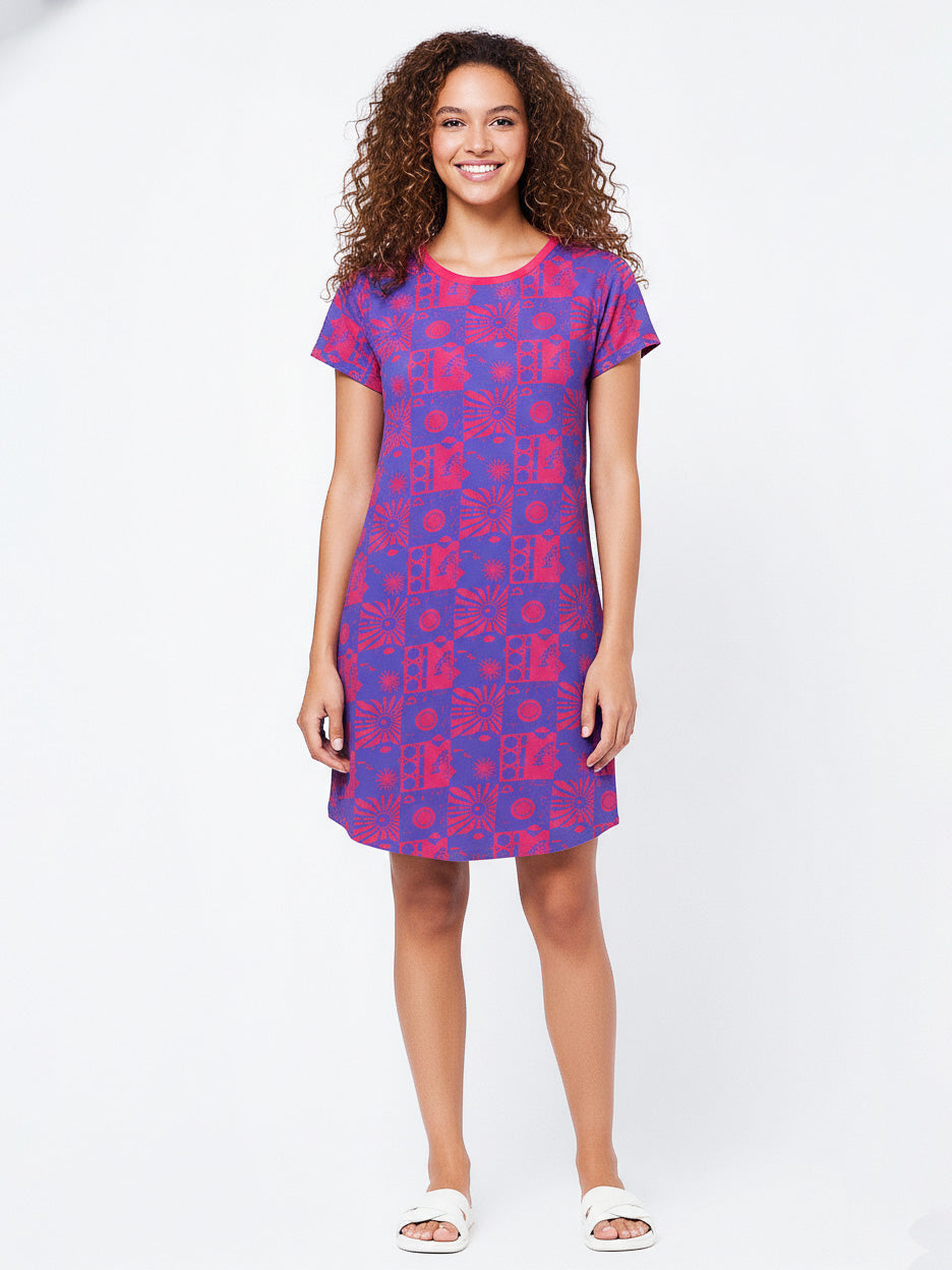 Ladies Printed Nightshirt