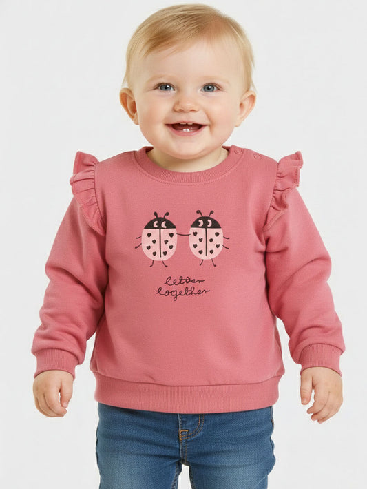 Baby Girls Red Pullover Sweatshirt