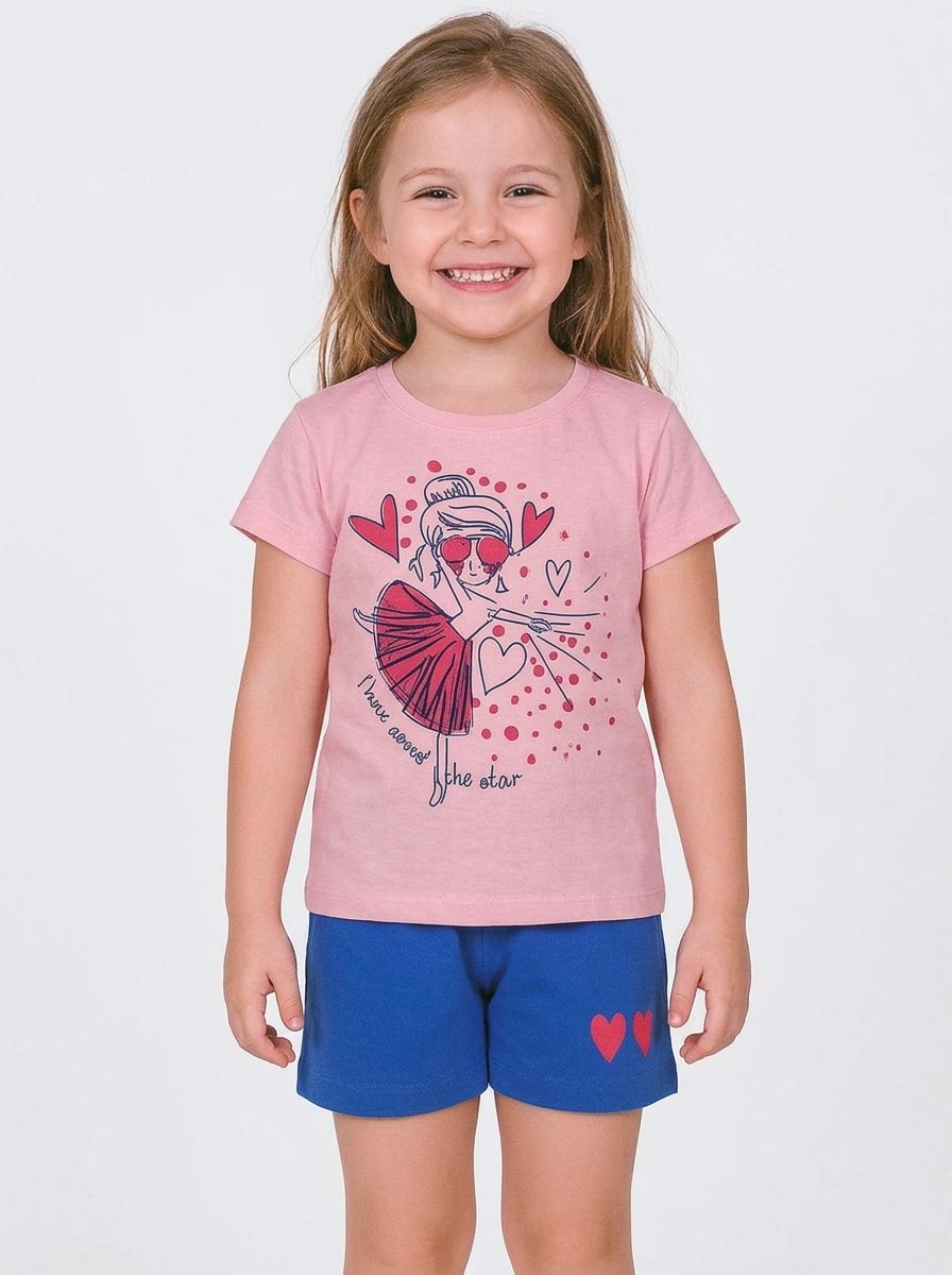 FENTASTIC Girls Printed Shorty Set