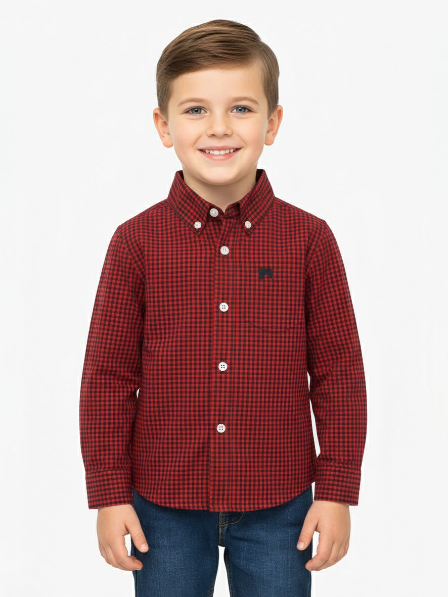 Boys Flannel Woven Shirt