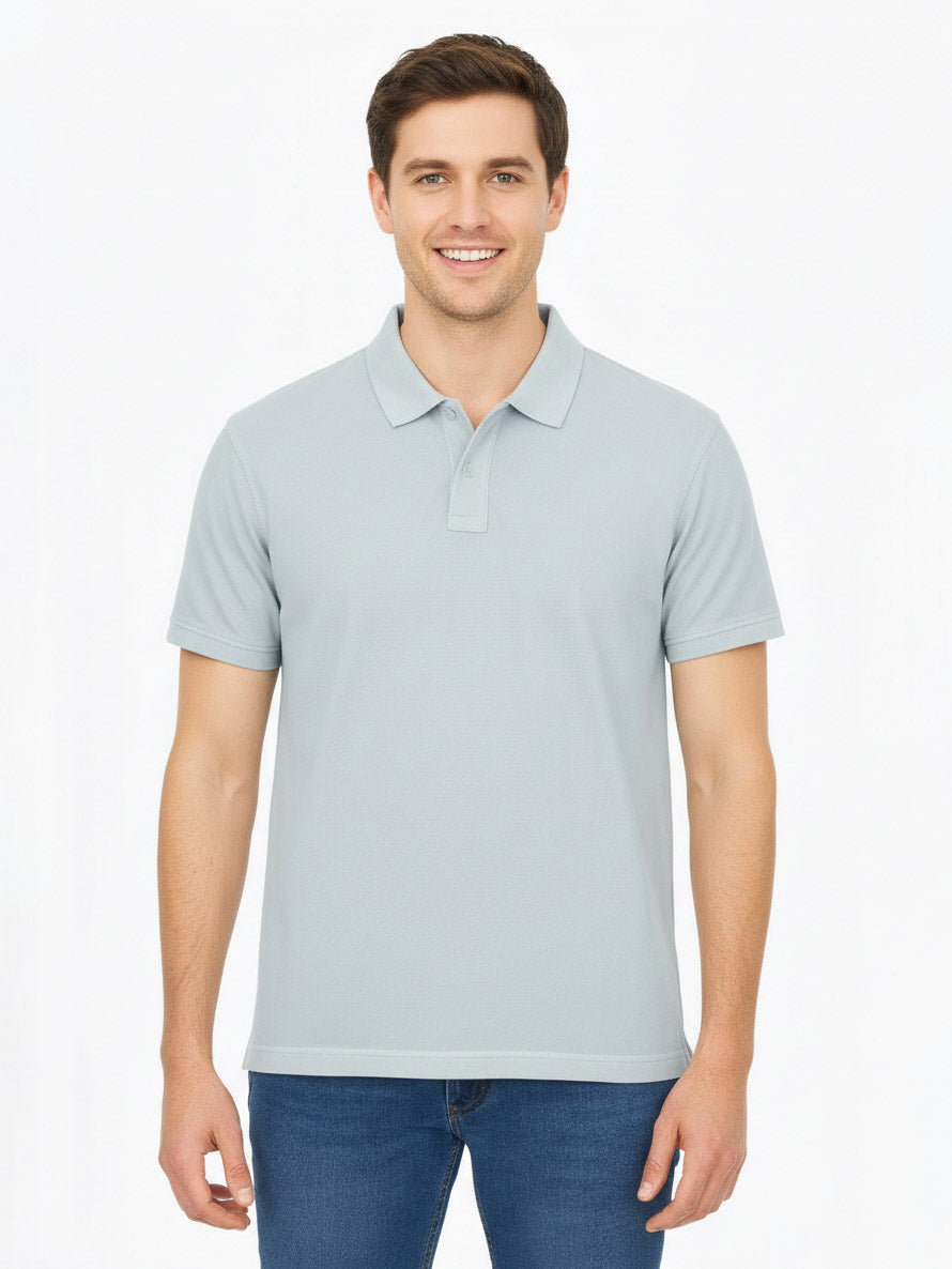Mens Short Sleeve Stone Polo