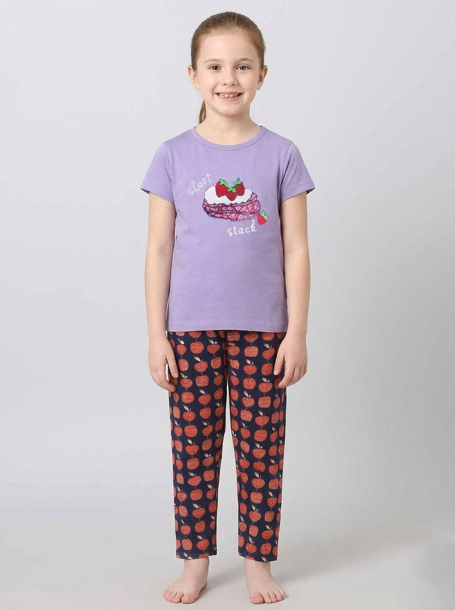 Girls Lilac Pyjama Set