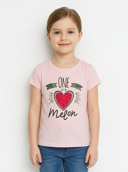 Girls Printed Top Pink