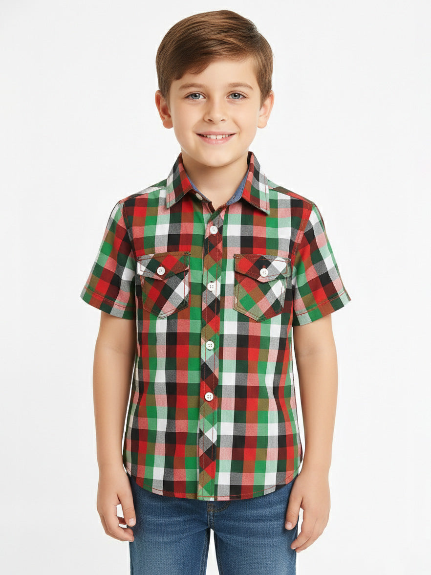 Boys Checked Woven Shirts