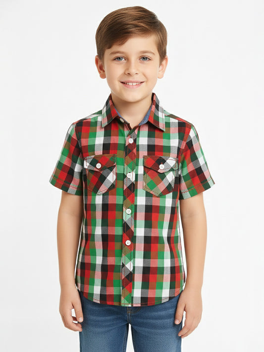 Boys Checked Woven Shirts