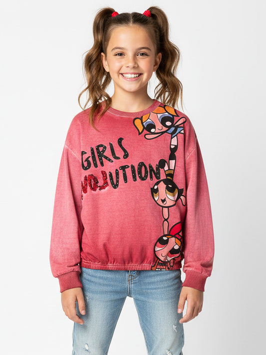 Powerpuff Girls Dyed Long Sleeve T Shirt