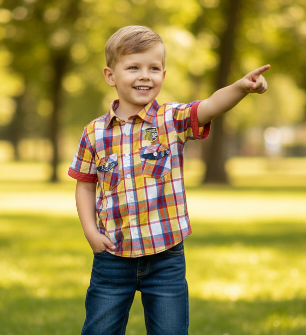 Boys Checked Woven Shirts
