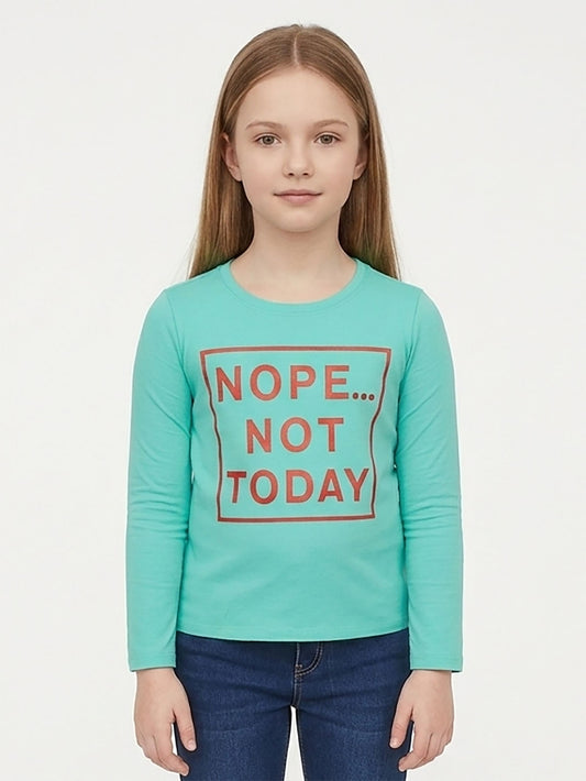 Girls Long Sleeve Printed T Shirt