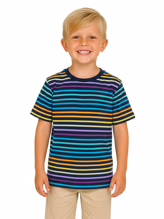Boys Multi Striped T Shirt