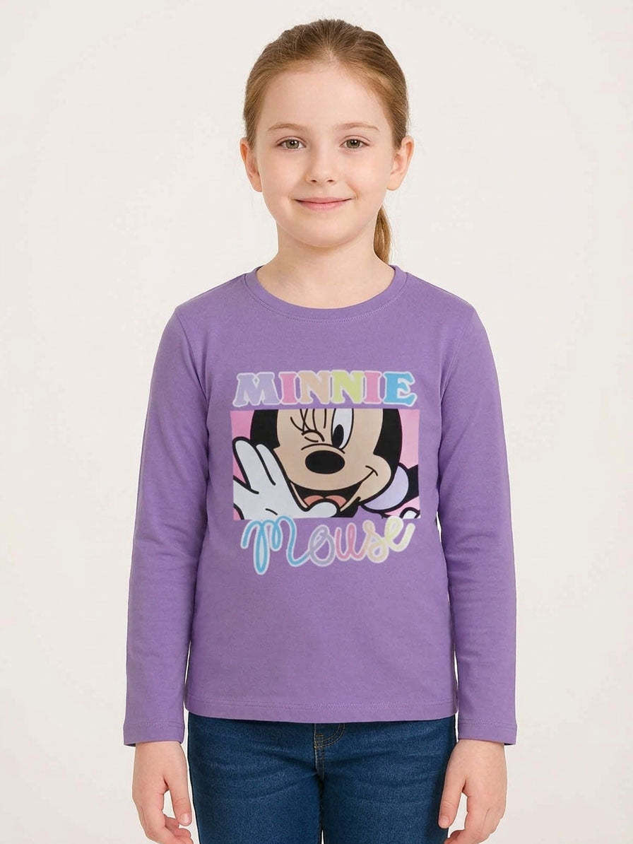 Girls Long Sleeve Printed T Shirt