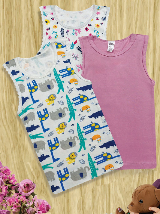 Baby Girls 3 Pc Pack Vests