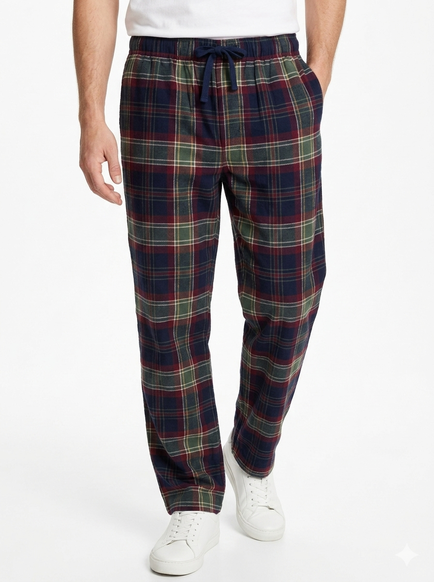 Mens Woven Flannel Pants