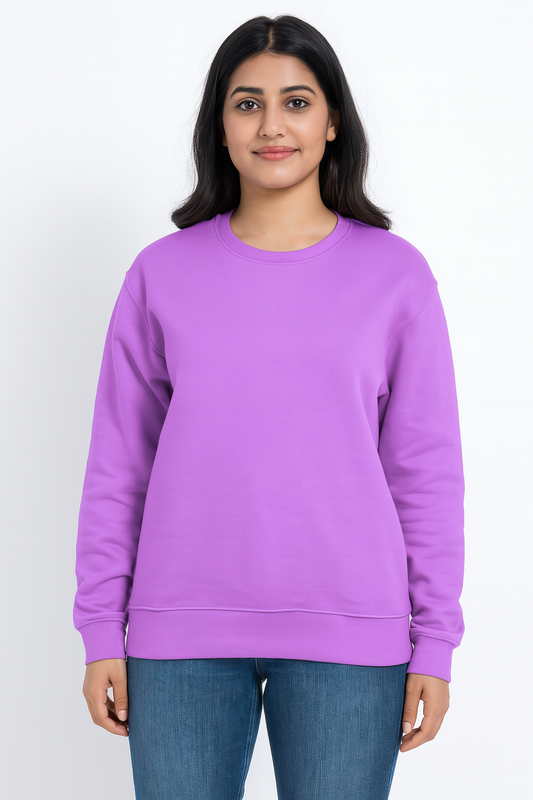 Ladies Lilac Pullover Sweatshirt