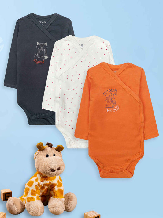 Baby 3 Pack L/S Bodysuits Assorted