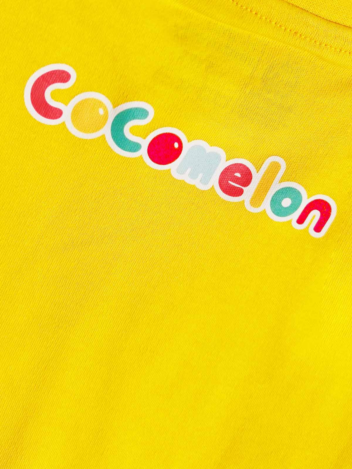 Girls Yellow Printed T-Shirt
