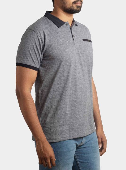 Mens Printed Collar T-Shirt