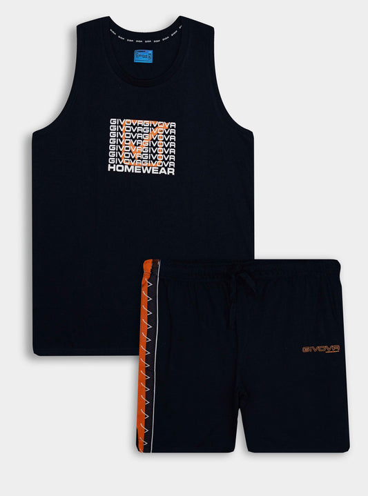 Mens Sleeveless Shorty Set Assorted
