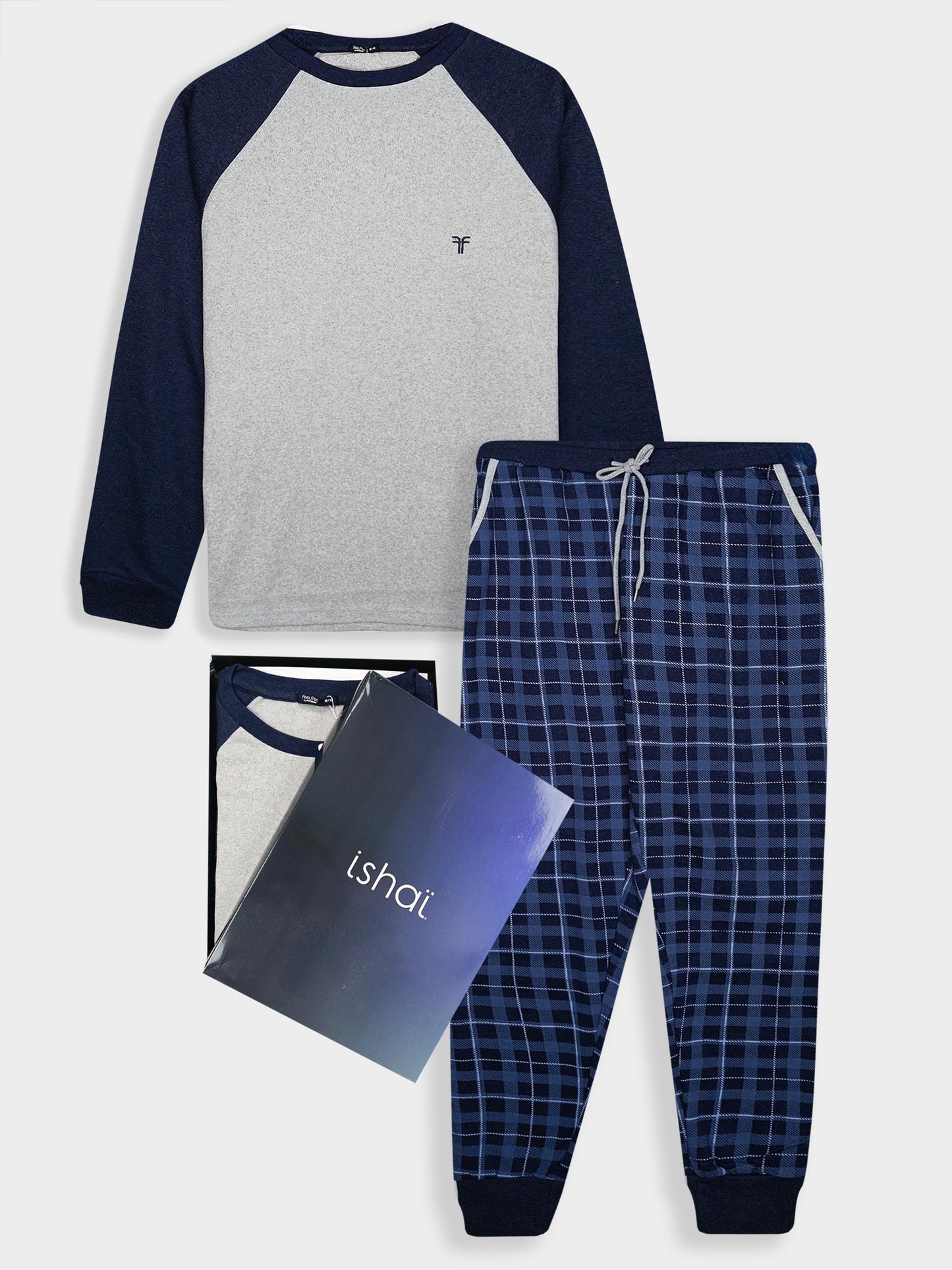 Mens's Interlock Winter Grey Pyjama Set