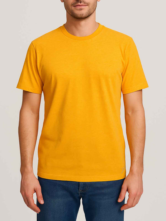 Mens Crew Neck Orange T-Shirt