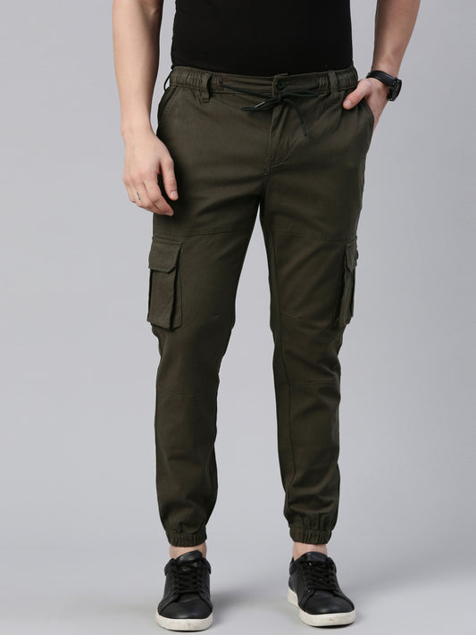 Mens Dark Olive Cargo Pant