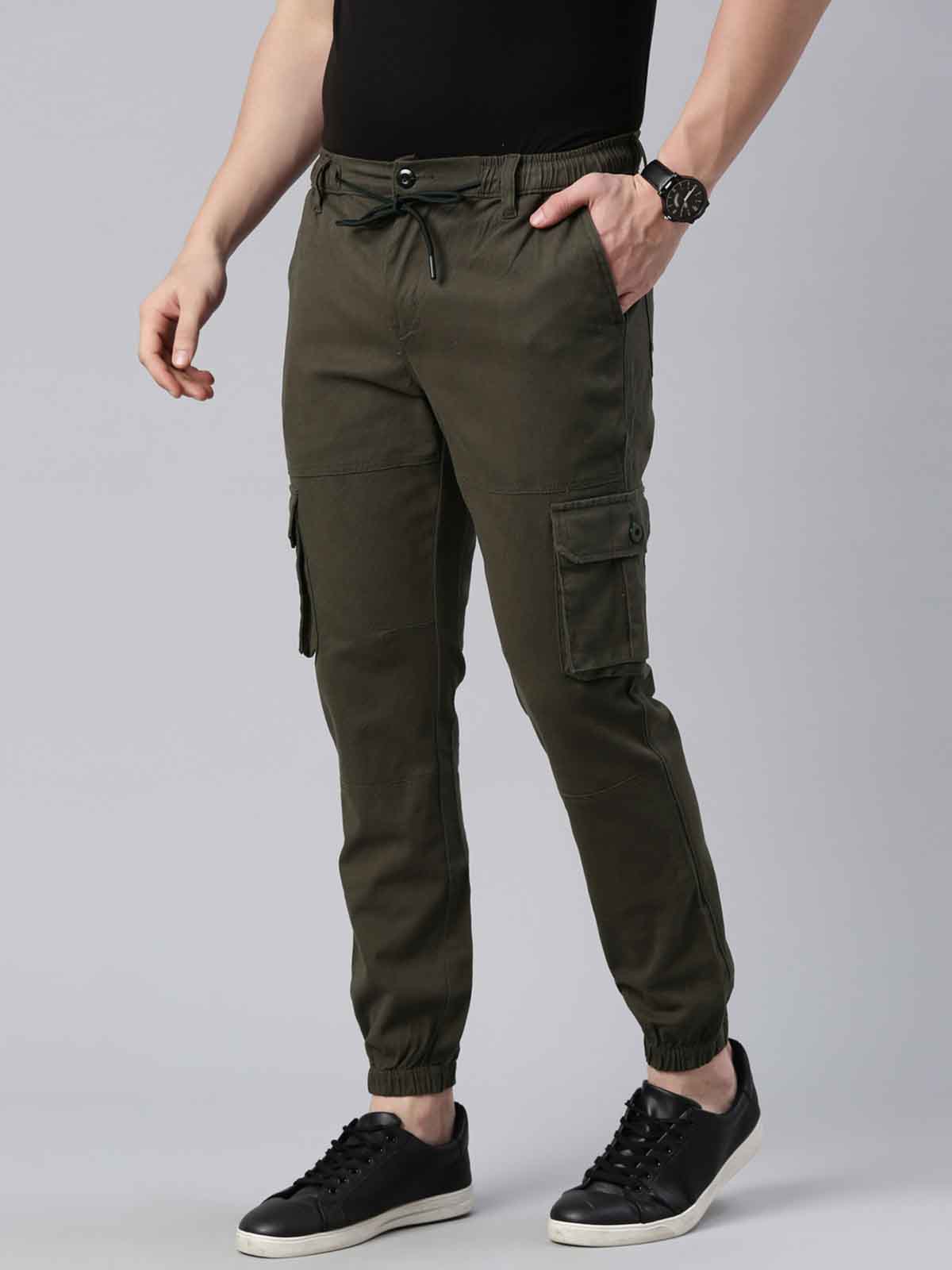 Mens Dark Olive Cargo Pant