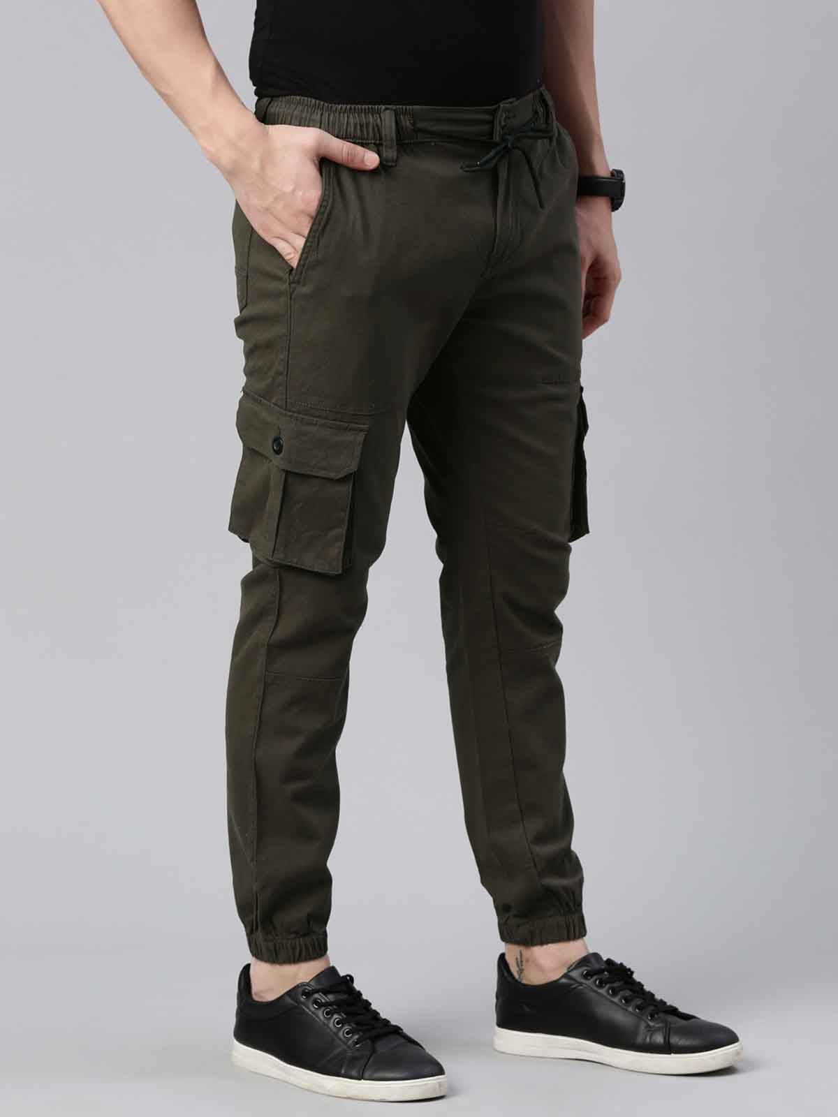 Mens Dark Olive Cargo Pant