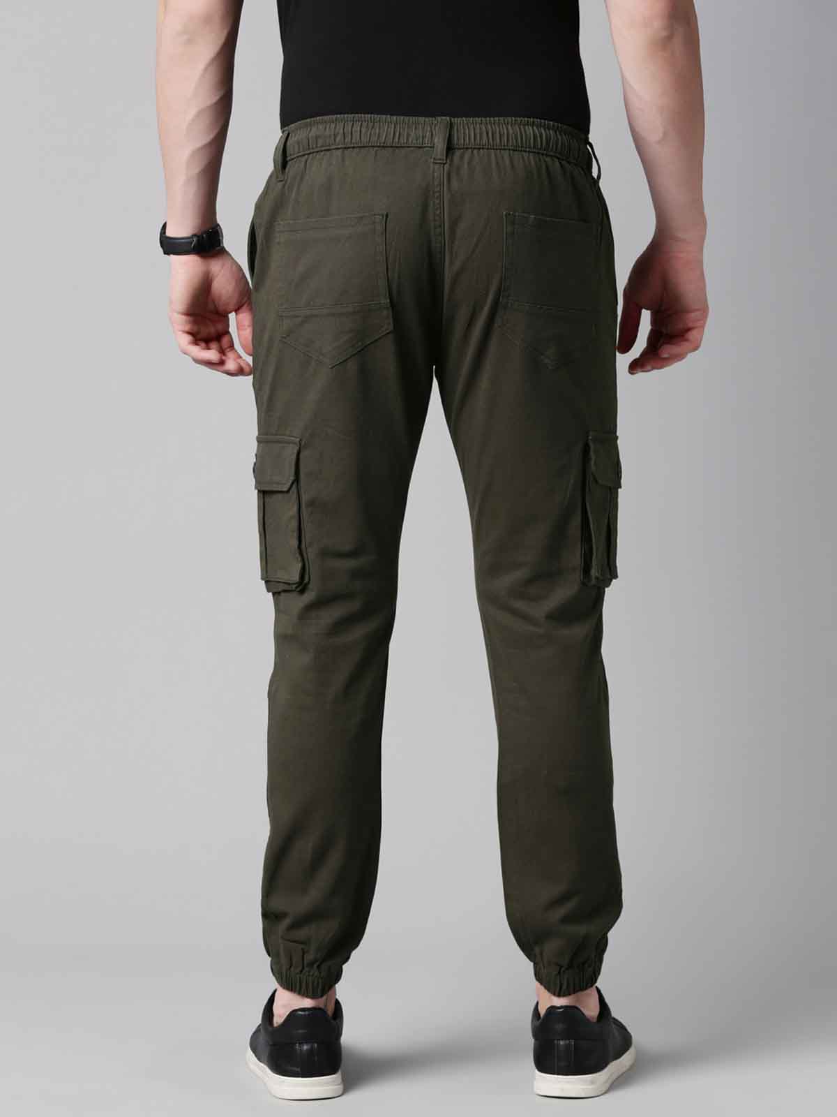 Mens Dark Olive Cargo Pant