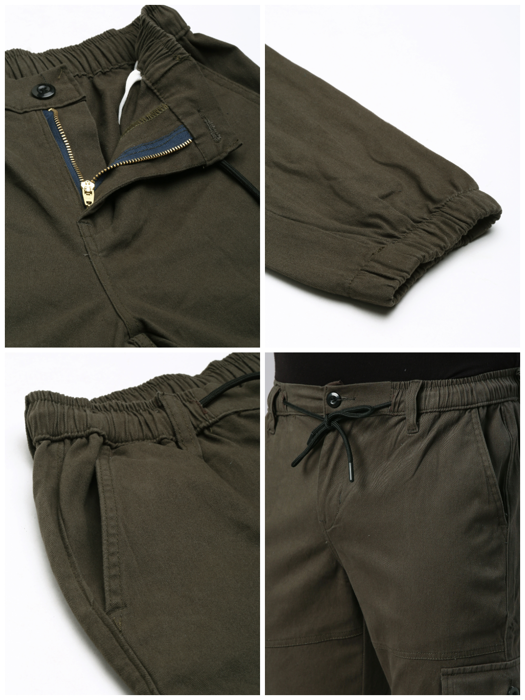 Mens Dark Olive Cargo Pant