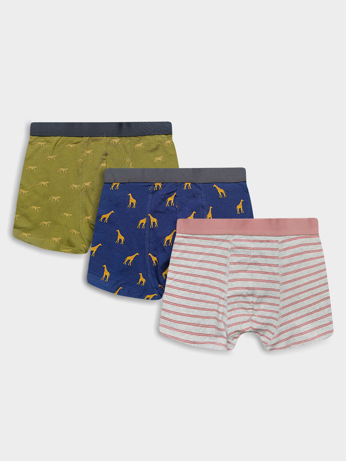 Men's 3 Pc Pack Stretch Boxers Mixed