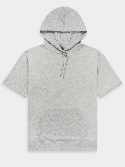 Mens French Terry Hooded Grey Sweatshirt