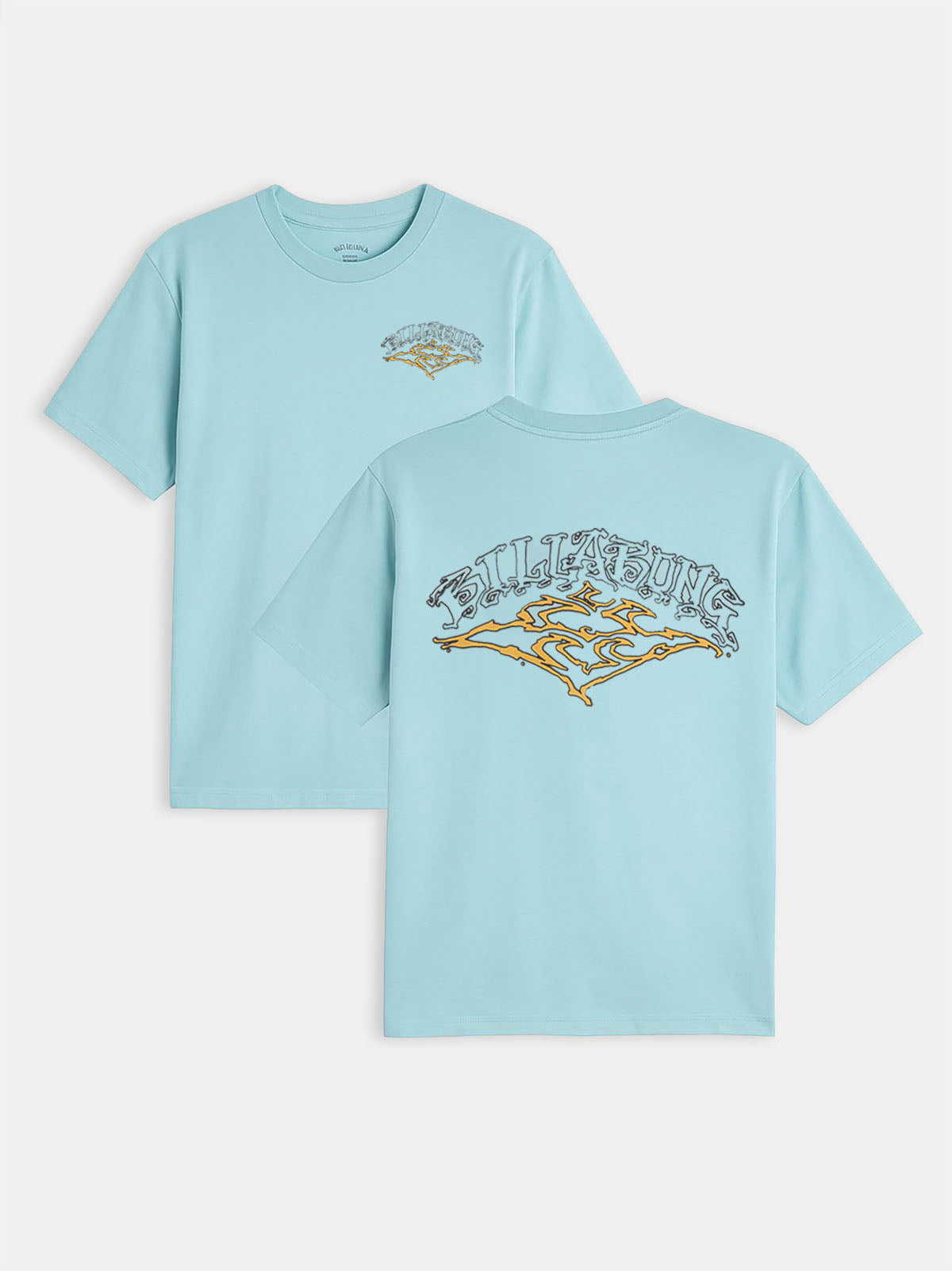 Mens Printed Aqua T-Shirt