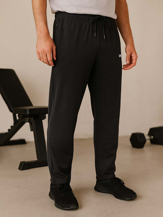 Mens French Terry Charcoal Melange Track Pant