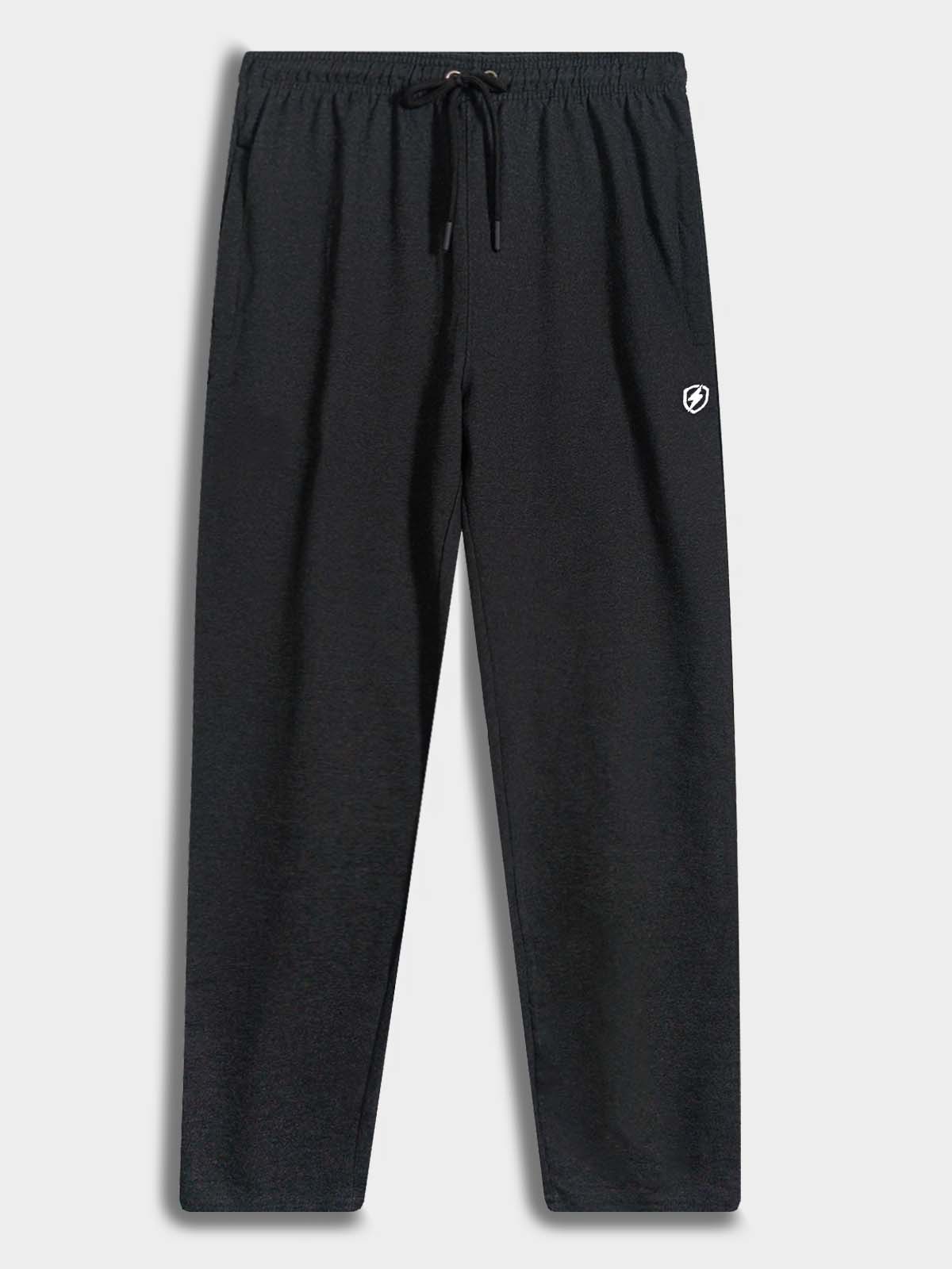 Mens French Terry Charcoal Melange Track Pant