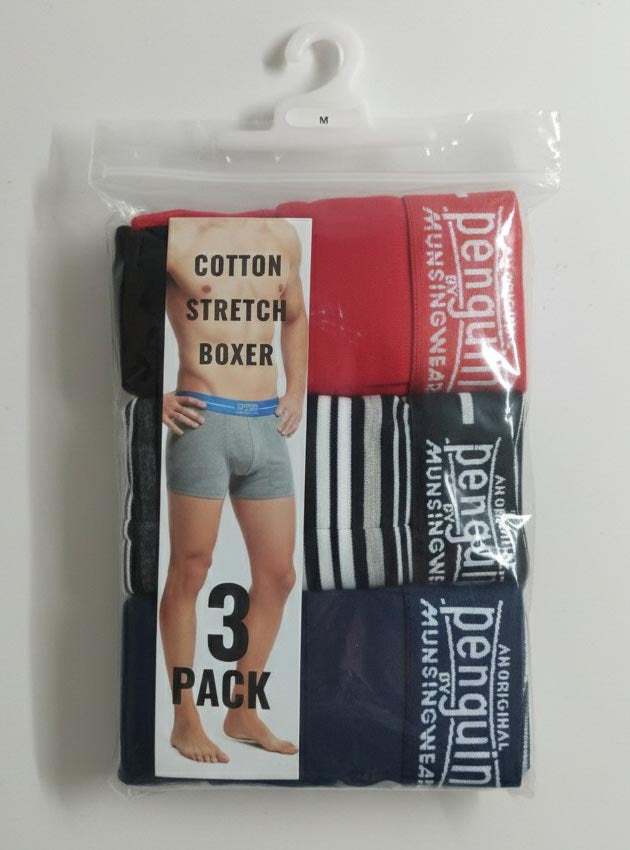 Men's 3 Pc Pack Stretch Boxers