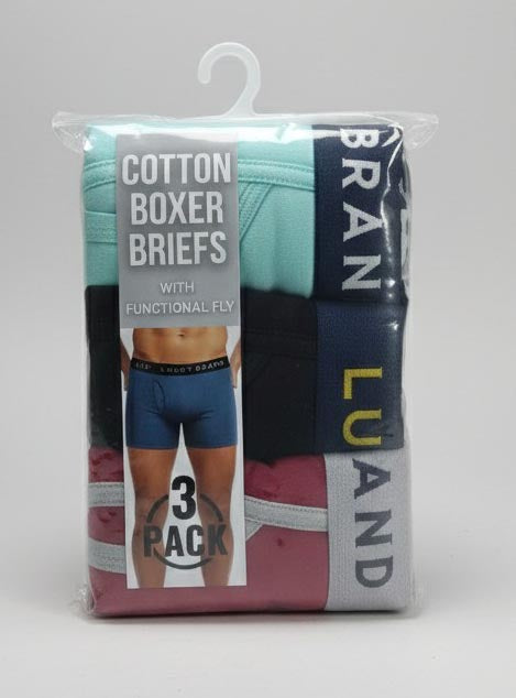 Men's 3 Pc Pack Stretch Boxers Mixed
