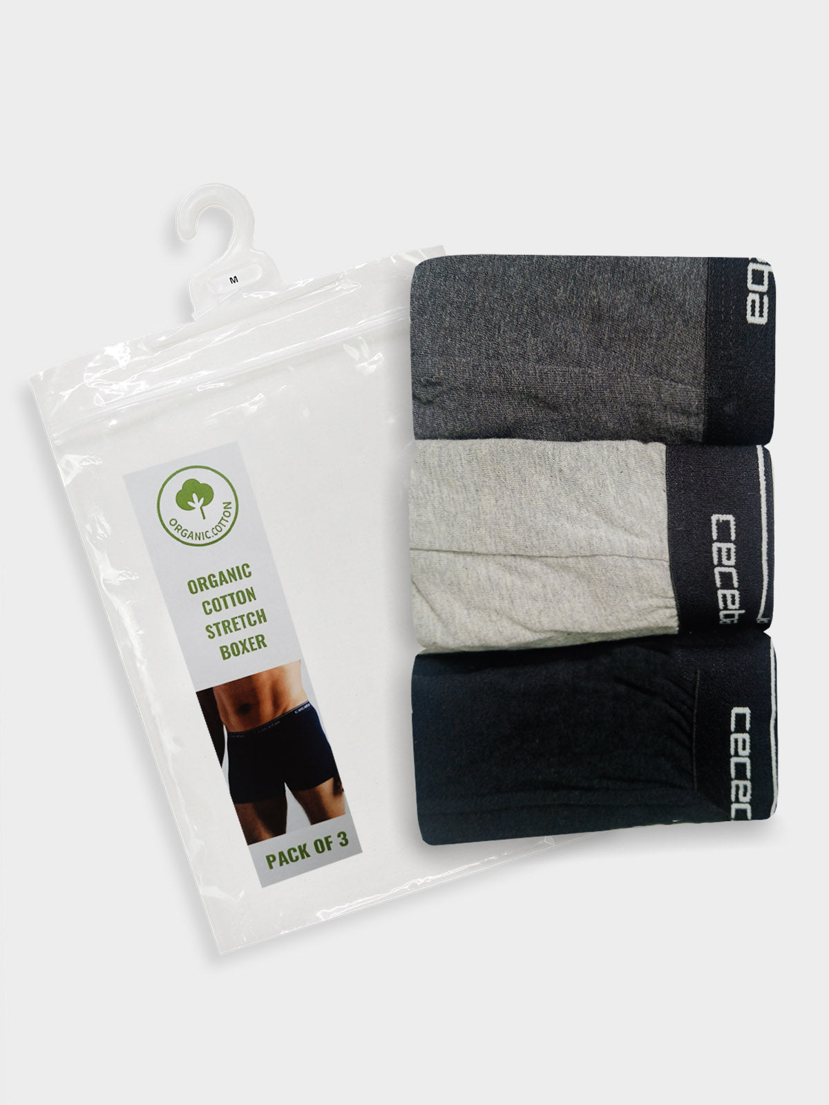 Men's 3 Pc Pack Stretch Boxers Mixed