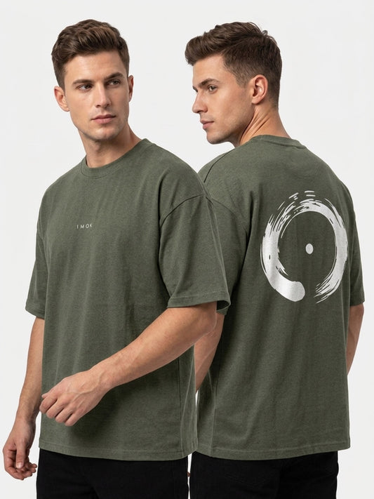 Mens Oversize Fit Olive T-Shirt