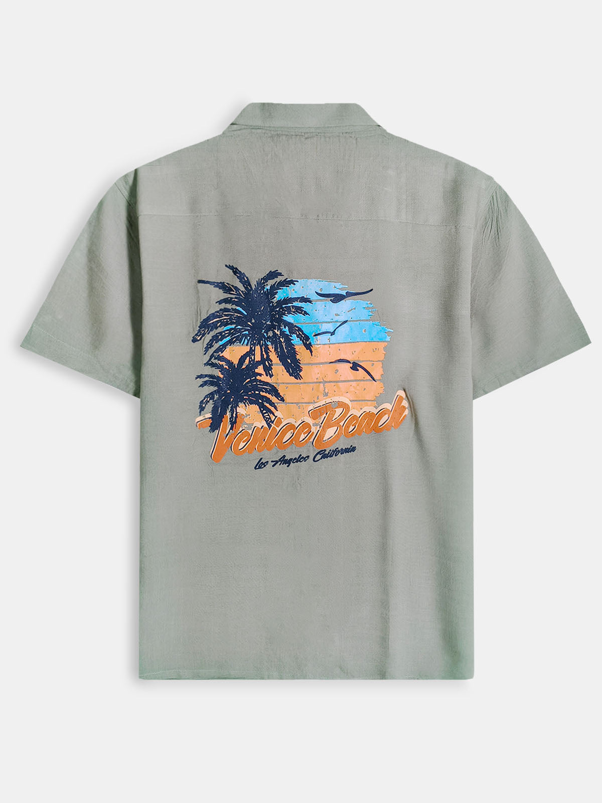 Mens Beach Outfit Green Shirt
