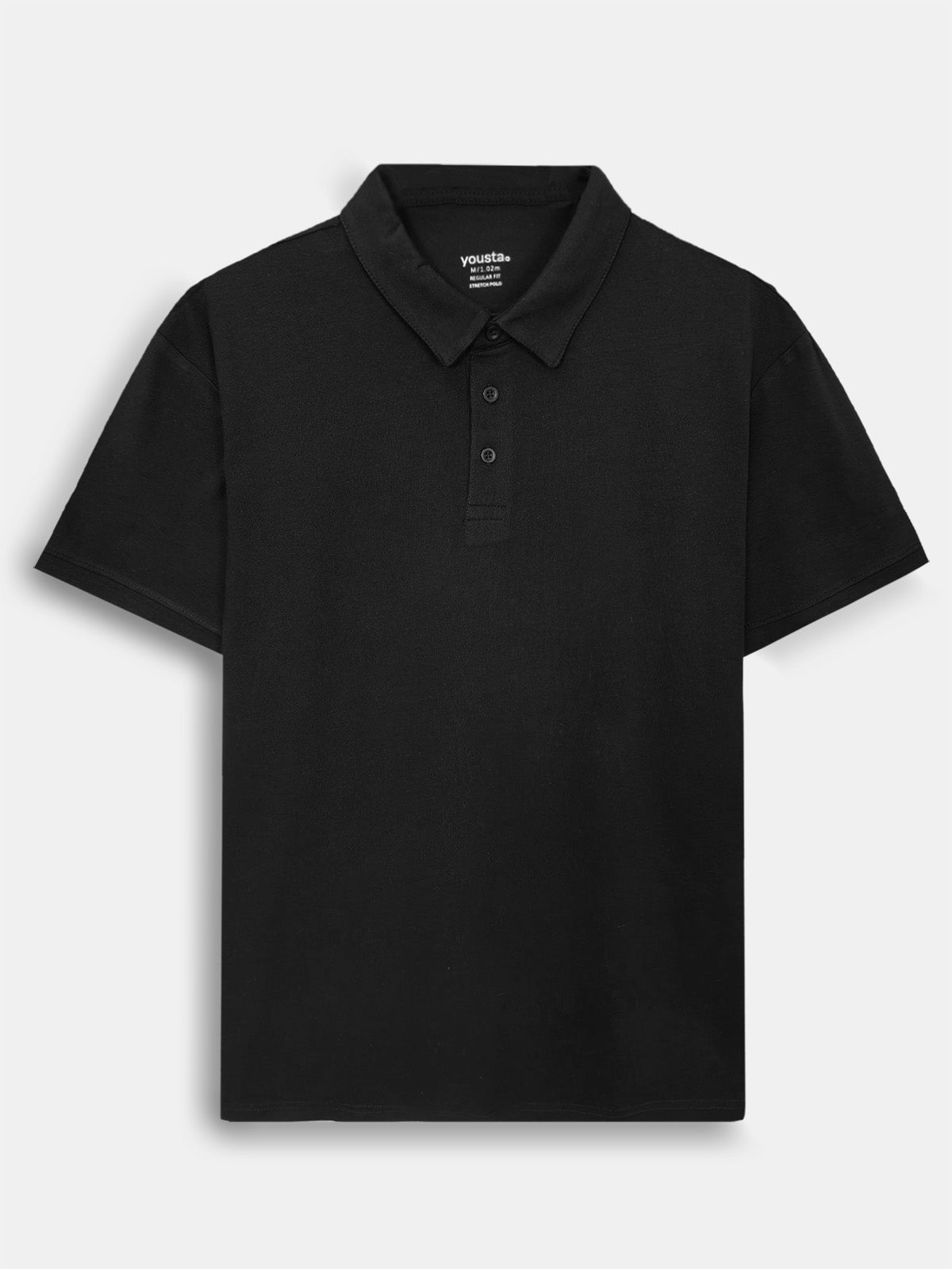 Mens Stretch Black Polos