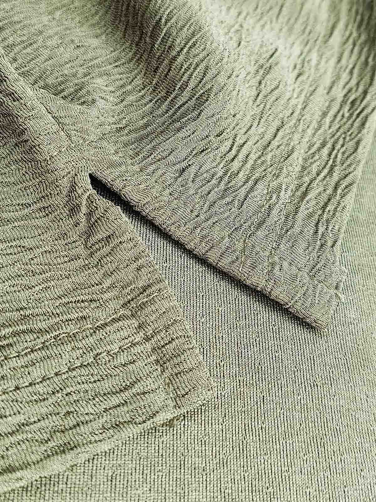 Mens Textured Zipper Polo