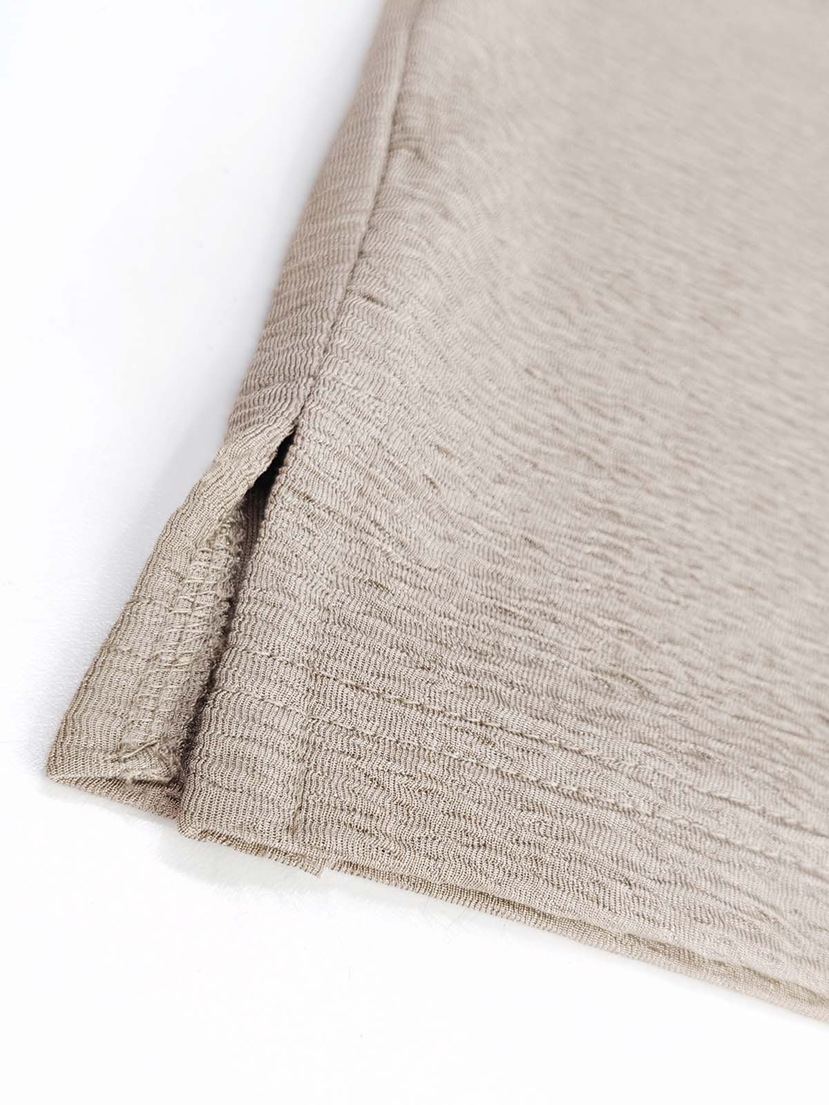 Mens Textured Zipper Polo