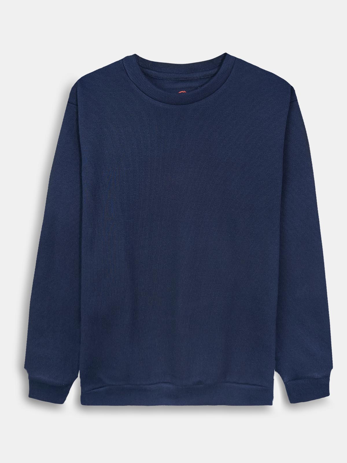Mens Ribbed Crew Neck Pullover