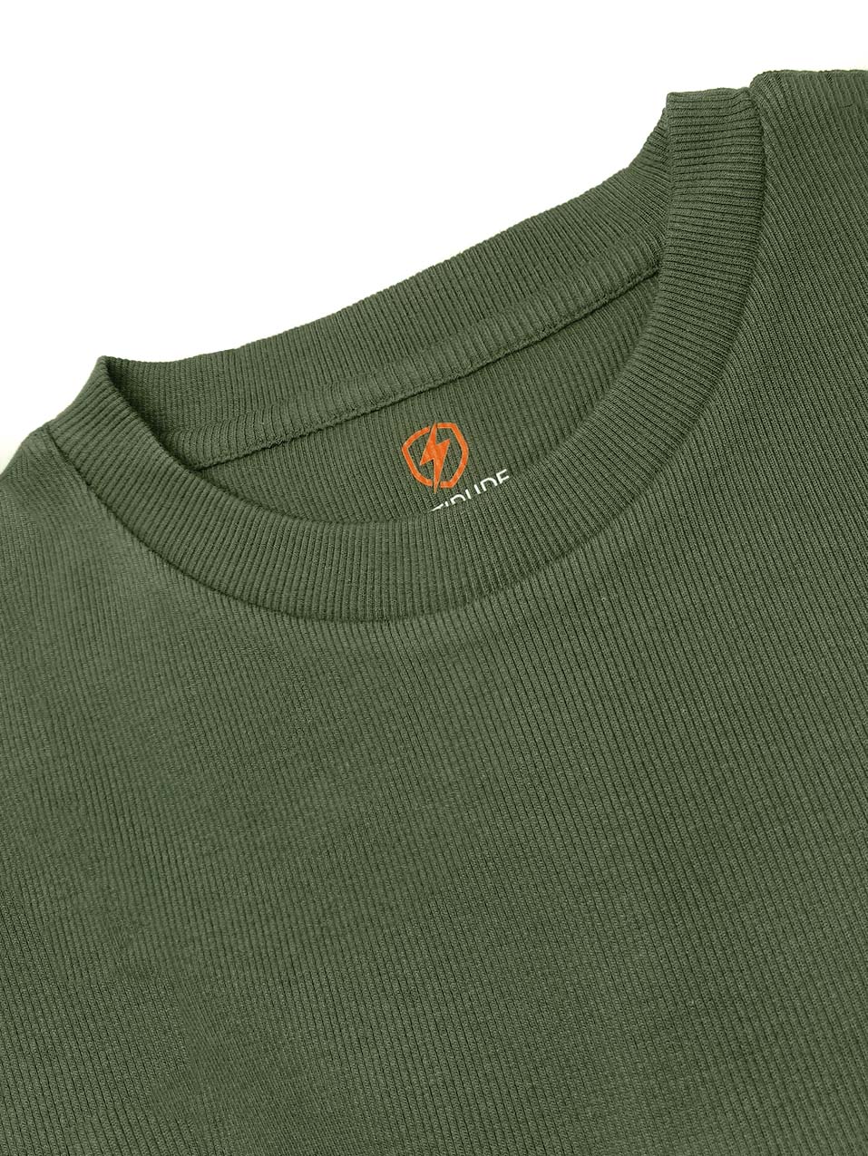 Mens Ribbed Crew Neck Pullover