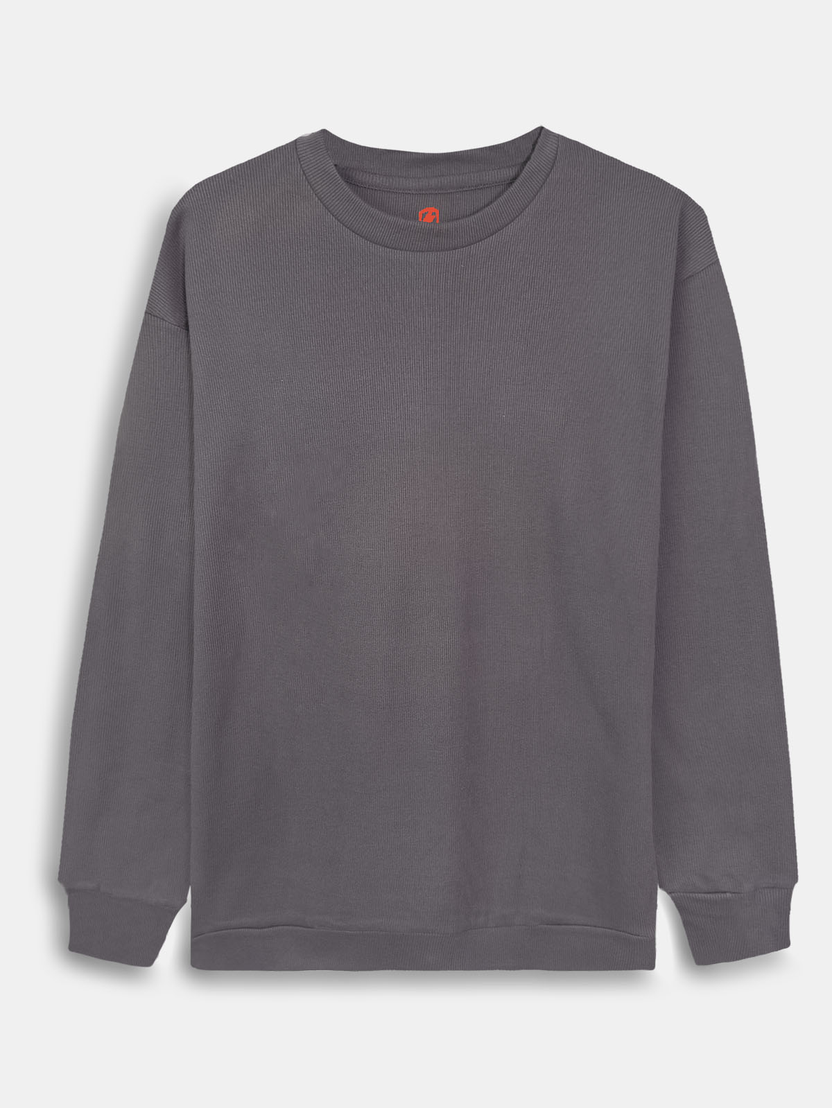 Mens Ribbed Crew Neck Pullover