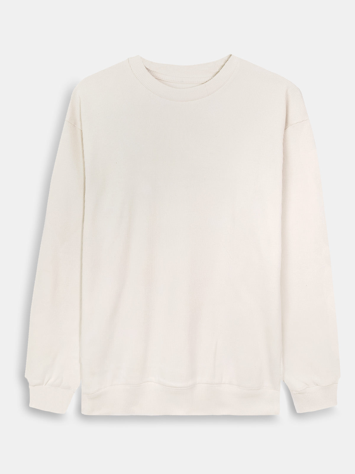 Mens Ribbed Crew Neck Pullover