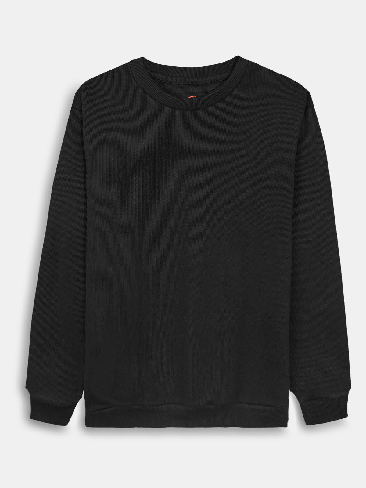 Mens Ribbed Crew Neck Pullover
